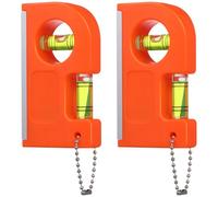 2 Pièces Niveau à Bulle Mini Portable, Règle Horizontale Précise | Cadre Suspendre, Alliage D’aluminium et Abs, Orange, Usage Industriel et Domestique, Outil Compact