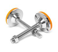 2 Pièces Niveleur de Jambe de Meuble Réglable Robuste, Heavy Duty Pieds Nivellement, Grande Base de 100mm, pour les Machines d'établi, les Armoires(Color:M12,Size:D100 x H150 mm)