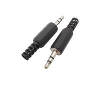 2 pièces noir 3.5mm prise casque stéréo 3 pôles TRS 3.5 Audio mâle prises Jack écouteur remplacement réparation adaptateur connecteur