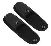 2 Pièces Noir en Nylon Étui Pliable pour Couteau Utilitaire | Port Horizontal ou Vertical, Fermeture Autoagrippante, Rangement Léger pour Lame Pliante et Mini Lampe, Atelier ou Ville
