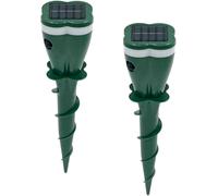 2 Pièces Nouveau Répulsif Taupe Solaire,Anti Taupe Solaire Vibration Et Ultrasons,Detaupeur,Ultrason Anti Taupe,Ultrason Solaire Élimination Destaupes,Pour Taupes,Serpents,Campagnols