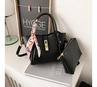 2 pièces Nouveau set de sacs à main en PU de style printemps comprenant un sac moyen, convenant aux femmes et aux filles pour une utilisation comme sac à bandoulière de style minimaliste et avec décor