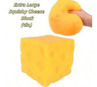 2 pièces Nouveaux jouets mignons de pression de fromage 2026, accessoires de pression de fromage doux et novateurs, convenant comme cadeaux de Noël et de fête - 1 fromage triangle + 1 fromage carré fr