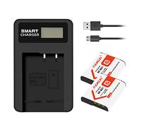 2 Pièces NP-BG1 NPBG1 NP-FG1 NPFG1 Batterie avec Chargeur pour DSC-H10 H20 H50 H55 H70 H90 HX9V HX10V HX20V HX30V DSC-T20 T100 DSC-W90 W100 W120 W130 W150 W170 W200 W210 W215 W220 W230 W270 W290 W300