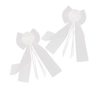 2 Pièces Nœuds Décoratifs de Tulle Décorations Élégantes pour Voitures Églises Accessoires de Polyvalents