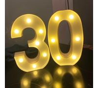 2 pièces numéro 16 18 21 30 chaîne lumineuse Led joyeux anniversaire fête décoration anniversaire de mariage adulte fête d'anniversaire cadeau lumière Led 18