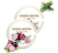 2 Pièces Onion Biotin Shampoo Bar, 120g Oignon Romarins Shampooing Savon, Naturel Oignon Biotine Shampooings Savon Pour Pousse Cheveux, Répare Instantanément, Protège & Nourrit la Fibre