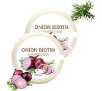 2 pièces Onion Biotin Shampoo Bar, Oignon Romarins Shampooing Savon, Shampooing Solide Pour La Croissance Des Cheveux, Shampooings Anti-chute Pour Femmes Pour Cheveux Gras/huileux/fins