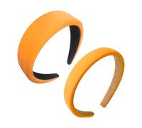 2 Pièces Orange Bandbands, Simple Color Bandbands, Bands À Mode Classique Pour Les Femmes, Accessoires De Cheveux Personnalisés, Accessoires De Coiffure De Vêtements.