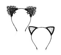 2 Pièces Oreilles De Chat Bandeaux Dentelle Oreilles De Chat Bandeaux Accessoires De Fête Femmes Oreilles De Chat Bandeaux Accessoires De Costumes