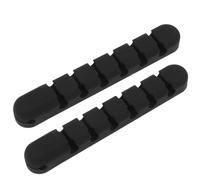 2 Pièces Organisateur Adhésif de Câbles en Silicone Noir | Gestion Discrète, Protège L’écrasement, Compatible Réseaux et Données, Format Compact, Lot Pratique