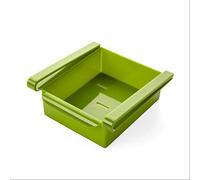 2 Pièces Organisateur De Réfrigérateur Entretoise Réglable Et Extensible Couche Fraîche Tiroir Tiroir Panier Support De Rangement Pour Réfrigérateur Un vert