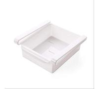 2 Pièces Organisateur De Réfrigérateur Entretoise Réglable Et Extensible Couche Fraîche Tiroir Tiroir Panier Support De Rangement Pour Réfrigérateur Un blanc
