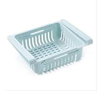2 Pièces Organisateur De Réfrigérateur Entretoise Réglable Et Extensible Couche Fraîche Tiroir Tiroir Panier Support De Rangement Pour Réfrigérateur B bleu