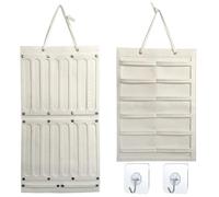 2 Pièces Organisateur Pince Cheveux Support Barrette Cheveux Organiseur Suspendu au Mur pour Ranger Bijoux, Accessoires pour Cheveux, Lunettes de Soleil, etc. (Blanc)