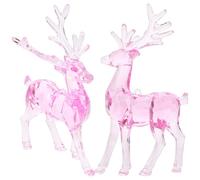 2 Pièces Ornement Suspendu en Acrylique Un Wapiti Rose