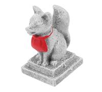 2 Pièces Ornements torii décoration japonaise decoration figurine de renard du sanctuaire Renard miniature du sanctuaire Inari accessoires d'aquarium parure animale Modèle