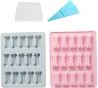 2 pièces Os de chien Pour Marques de chien, Colliers, Résine, Bricolage, Moule en silicone, Bricolage, Résine époxy, Art, DIY, Cubes de glace