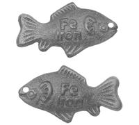 2 Pièces Outil Cuisine Poisson en Fer, Réutilisable pour Cuisson | Fonte Alimentaire, Forme Poisson sans Trous, pour Bouillons et Thé, Usage Quotidien, la Cuisine Végétale et Sportifs