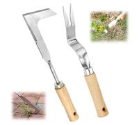 2 Pièces Outil de désherbage à la Main, Outil Manuel pour désherber Outils Manuel pour arracher Arrache Racine Pissenlit Outils de Jardinage pour Creuser Désherber Ameublir