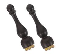 2 Pièces Outil de Massage Facial en Bois de Santal, Lotus, pour Yeux et | Acupression Manuelle, Support Gua Sha, Finition Polie à Main, Usage Bureau et Coiffeuse
