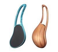 2 Pièces Outil de Pédicure ABS Bleu et Or pour Enlever Callosités | Retire Peaux Mortes sans Blesser, Pratique à Utiliser, Soin des Pieds, Usage Quotidien, Format Compact