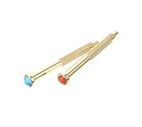 2 Pièces Outil de Perçage Manuel en Métal, Nail Art | Accessoire de Perçage pour Diy, Usage Simple, Or Aléatoire, pour Bijoux Décoratifs sur Ongles et Pointes Couleur Aléatoire