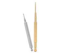 2 Pièces Outil de Réflexologie Faciale Rétractable, Stylo à Double | Laiton Argenté, Sélection Précise des Points, Usage Maquillage et Soin du Visage, Portable, Mécanisme Souple
