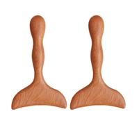 2 Pièces Outil Gua Sha, Bâton Massage Queue de Poisson | Texture Naturelle, Léger et Raffiné, Stimulation Profonde, Fatigue Soulagée, Circulation Améliorée, Usage Visage et Pieds
