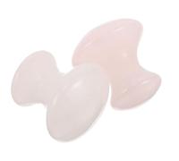 2 Pièces Outil Gua Sha en Jade Cristal, Bâton Champignon | Pierre Naturelle Polie à Main, Format Portable, Toucher Doux, pour Peau Sensible et Routine du Soir