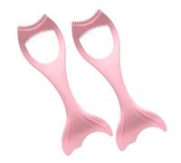 2 Pièces Outil pour Yeux Kit de Pochoirs Silicone pour Eyeliner Cils Design Sirène Pratique pour Débutants et Durable et Compact