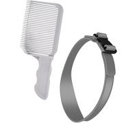 2 Pièces Outils De Coiffure Professionnels,Peignes Pochoir De Coiffure,Peigne De Coupe De Cheveux Réglable Haircut Template Guide Pour Coupes Cheveux À La Maison De Bricolage (Gris)