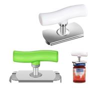 2 Pièces Ouvre-Boîte Kit, Réglable Ouvre-Bocal en Acier Inoxydable, Effortless Ouvre-Couvercle, Manuel Ouvre-Bouteille pour Cuisine, Maison, Hôtel, Voyages, Restaurants, Bars (Blanc, Vert)