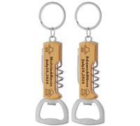 2 Pièces Ouvre-bouteilles en bois personnalisée, garçons de garniture Best Man Gifts for Wedding Bachelor Party, Cadeaux gravés pour père, grand-père, modèles personnalisés et texte.Multifonctionnel.