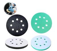 2 Pièces Pad de Polissage 125mm en Mousse Haute Élasticité, Disque Interface pour Ponçeuse Excentrique, Coussinet de Soutien Tampon avec 8 Trou pour Polisseuse et Outil de Ponçage