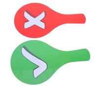 2 Pièces Pagaies de Réponse Double Face, Grand Texte, Poignée | Signal Oui/non, Lecture Rapide en Classe, Vert et Rouge, pour Élèves et Éducateurs, Activités de Groupe