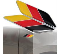 2 Pièces/Paire 3d Métal Drapeau Allemand Carrosserie Côté Garde-Boue Arrière Coffre Emblème Badge Pour Volkswagen Audi Bmw Mercedes Benz Porsche
