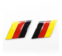 2 Pièces/Paire 3d Métal Drapeau Allemand Carrosserie Côté Garde-Boue Arrière Coffre Emblème Badge Pour Volkswagen Audi Bmw Mercedes Benz Porsche