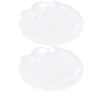 2 Pièces Palette de Nail Art en Verre Couronne | Surface Lisse, Puits Séparés, Facile à Nettoyer, pour Vernis et Correcteur, Usage Maison