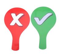 2 Pièces Palette de Vote Double Face en Plastique, Grand Texte | Réponses Oui ou Non Instantanées, Poignée Pratique, pour Quiz en t Élèves