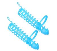 2 Pièces Panier Mangeoire Bleu en Plastique, Crochet Renforcé | Structure Transparente, Panier Creux, Contrôle Facile du Remplissage, pour Oiseaux Domestiques, Millet Spray