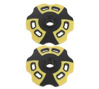 2 Pièces Paniers à Boue pour Bâtons de Randonnée, Baskets Rondes en | Installation Rapide et Retrait Facile, pour Ski, Marche, Randonnée et Sable, Noir Jaune