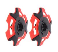 2 Pièces Paniers pour Bâtons de Randonnée Neige, Plastique Rouge | Accessoire Léger, Installation Facile et Retrait Rapide, pour Terrains Enneigés, Limite Boue et Neige