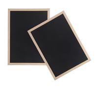 2 Pièces Panneau à Craie de Table en Bois 40x30 CM | Affichage Polyvalent, Mise à Jour Facile des Messages, Usage Buffet et Mariage, Finition Noire Rectangulaire