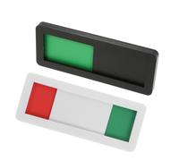 2 Pièces Panneau Coulissant Indicateur pour Porte, Statut Occupé | Acrylique, Installation Facile, Remplacement Rapide, Reconnaissance Couleur, pour Toilettes et Usage Professionnel