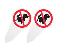 2 Pièces Panneau D'avertissement pour Chien avec Piquet