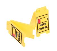 2 Pièces Panneau de Bureau de Prudence Double Face en Plastique | Décor de Cubicle et Tabletop, Messages Nets, Design Accrocheur, Accessoire Pratique