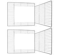 2 Pièces Panneau de Clôture en Fil de Fer pour Porte de Cage | Panneau Amovible, Usage Intérieur et Extérieur, pour Camps et Jardins, Empêche les Fuites, Combinaison Flexible