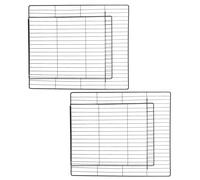 2 Pièces Panneau de Clôture en Grillage Noir avec Porte pour Cage | Fer, Maille de Sécurité, Usage en Enclos et Camps, Entretien Simple, Accessoire de Remplacement