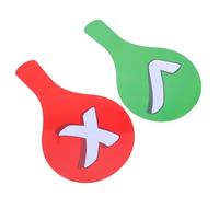 2 Pièces Panneau de Réponse à Main Double Face, Grand Texte | Plastique Résistant à L’humidité, Poignée Pratique, pour Questions Oui ou Non, Jeux et Enchères